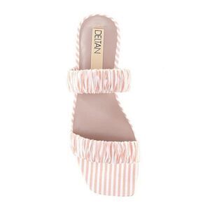 Deltan 'Cora' Stripe Print Two Band Sandals - Dusty Rose